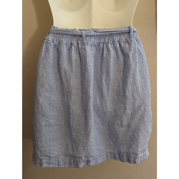 Jones & Co Jones New York Light Blue Linen Tie Waist Skirt Shorts Skort M - Picture 3 of 10